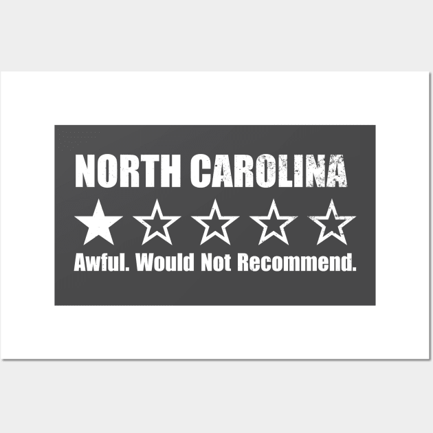 North Carolina One Star Review Wall Art by Rad Love